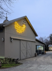 This shooting star is hung above the sliding doors of my Equipment Barn.