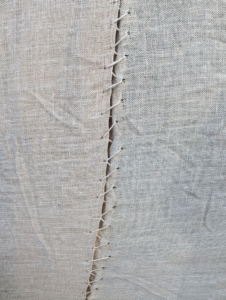 Some of the sewing is still intact from last year, saving lots of time.