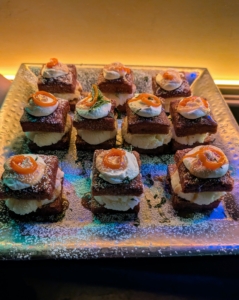 ... And a platter of mini carrot cakes.