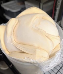 All of Chef PierLuigi's authentic panettone comes from this starter he calls "Giorgio" - which traveled with him all the way from his hometown in Italy. In just eight years, Chef has gone from baking in his own home basement to working in a commercial kitchen and opening a storefront. He has an incredible passion for learning, researching, and baking only the best panettone.