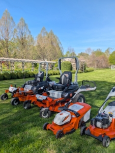 Last spring, I got a new fleet of STIHL mowers - both gas powered and battery operated. They're great for using in large lawn spaces as well as any flat, narrow, tight areas around my home.