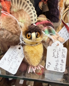 Do you collect Steiff animals? Steiff is a German heritage brand renowned for high-quality stuffed animals and plush toys, famous for its craftsmanship. This is a tiny Steiff owl.