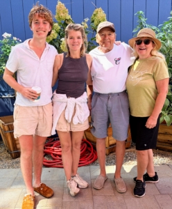 Here's Judy with her son, Billy, and THRILL's newest owners Preston Smith and his wife, Joy.