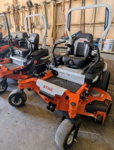 They are all kept safely in my Equipment Barn with all he other hand tools.
