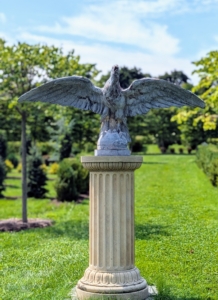 And close to the north end of my maze is my giant eagle looking out toward the landscape beyond. It's taken careful planning and planting and now I’m looking forward to watching all these plants mature and also confuse those who dare stroll through.