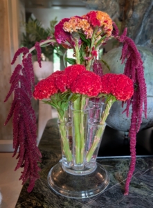 This arrangement was placed in my foyer.