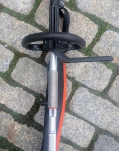 A loop handle provides comfort and control in tough spots.