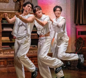 The trio also incorporated visual storytelling elements with their music. (Photo courtesy Caramoor)
