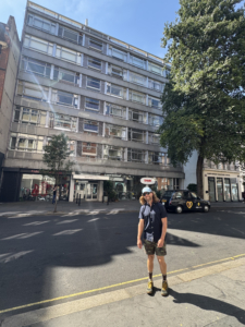 Here is Dan, standing in front of the apartment building he lived in while studying abroad in London in 1999. It’s just south of Regent’s Park. The park was beautiful, but very dry due to drought.
