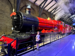 We all loved our visit to the Warner Bros. Studio tour of "The Making of Harry Potter," in Leavesden, which is north west of London. It was unbelievable to see the artistry and vision that went into creating this timeless series. Here is Felix in front of the Hogwarts train.