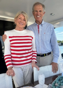 Here I am with business executive Doug Newhouse aboard his boat, the Spirit 52 “Yonder.”