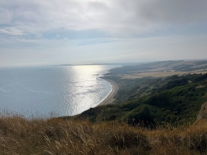 The next day, we hiked up the cliffs towards White Nothe. The view was stunning.