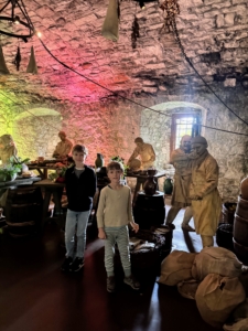 Next, we drove to Callander, Scotland by way of Stirling Castle. We loved their incredible castle kitchen exhibit.
