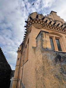 Here's a view from inside the castle.