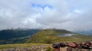 During our full day in Fort Williams, we hiked up Ben Nevis, the highest peak in the United Kingdom. We were so fortunate when the clouds cleared and were rewarded with this stunning view.