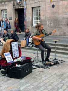 We had the privilege of seeing dozens of performers on the streets of Edinburgh. We especially loved the playing of guitarist and composer, Bartek Dabrowski.