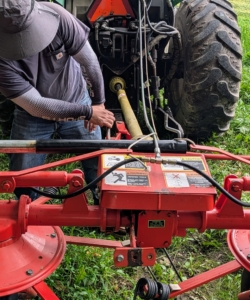 Here's Jimmy preparing what is called the tedder for the next phase of the process.