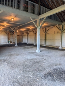 Meanwhile, before anything is returned inside, the entire barn is emptied, so it, too, can be well-cleaned.