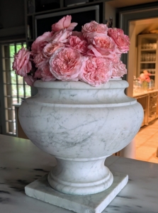 And this arrangement of Martha Stewart roses is in my Winter House kitchen, another nice spot where it can be seen and enjoyed every day. If you grow roses, I hope this inspires you to go out and cut a selection of flowers, so you, too, can enjoy their beauty and fragrance inside.