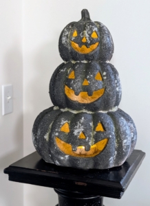 ... and in a dark stone. Get both colors and add some spooky good fun to your Halloween décor.
