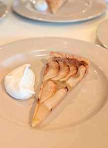Topped with sanding sugar and baked until the fruit is tender, and then served with a spoonful of crème fraîche - nothing is better for an autumn dessert.