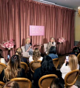 The evening started with a moderated interview. I told guests about Elm Biosciences and living well. Fashion, beauty, and entertainment journalist, Zanna Roberts Rassi, interviewed me.