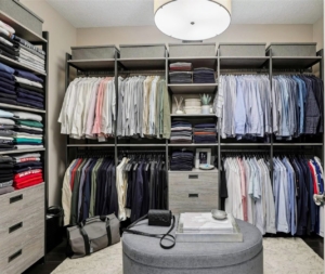 And look at his closet. Here he can find everything he needs in a moment's notice. For the best homekeeping tips, be sure to get my Martha Stewart’s Homekeeping Handbook, a comprehensive, room‑by‑room guide to maintaining a beautiful, functional home, blending practical advice with Martha Stewart’s signature style. It was published in 2006 by Clarkson Potter.