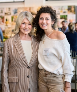 The event also allowed everyone to catch up with others. Here I am with Elisa Marshall, founder of Maman, the American French‑inspired chain of bakery‑cafés. (Photo by Arianna Tettamanzi)