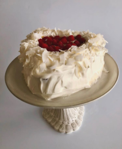 Andrew shares that I taught him how to bake! During the pandemic, he made so many of my recipes, especially the sweet treats, like this cake.