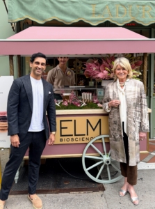 Here I am with Dr. Bhanusali ready to introduce our next-generation serum developed with Elm's advisory panel of dermatologists, scientists, and researchers.