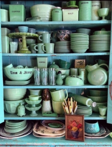 Jeremy had no idea what jadeite was until he started watching my television show, Martha Stewart Living in 2000. He says, "then I knew I had to start collecting it."