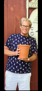 Last year, Jeremy traveled to Guy Wolff's Pottery shop and picked up this pot for his home.