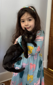Here's another happy adopter. Sophie's friend's adopted two male kittens.