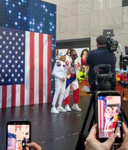 And here I am with Craig Melvin dressed as Snoop Dogg. Remember our appearances at the Winter Olympics in Milan?