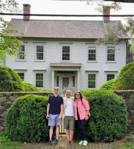 Some "Super Fans" went on to visit my former home, Turkey Hill, in Westport, Connecticut. Here is Andrew with friends Kevin Link and Kristina Kloss - standing outside Turkey Hill's front gate.