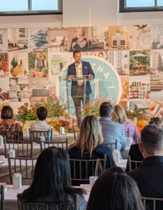Heath was among the first to welcome everyone to the event – employees, partners, collaborators, and friends. It was a full house.