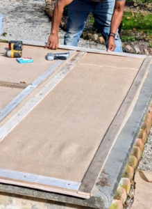 Pete also covers all my air conditioner pits. I keep all my air conditioners in large pits, where they are well hidden behind each house. These air conditioner pits are covered with industrial strength plastic and plywood to protect them from the winter elements.