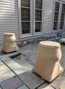 Pete also wrapped these two planters in the same area.