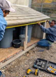 As the adage goes, measure twice, cut once. Here, Pete measures the space again.