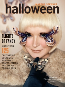 And here I am as “Motha” from our 2011 Halloween special issue – with my platinum-blonde bob wig, and flirty feathered lashes. (Photo by Ruven Afanador)